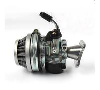 Carburetor Motorcycle For 2-stroke 47cc 49cc 19mm Carb Carburetor Air Filter Assembly For Mini Pocket Bike ATV(Silver)