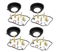 Carburetor Repair Kit 4 Pack Compatible With Honda CBR400RR NC23 | Fits 1986-1989 Models; Includes Vacuum Diaphragm Carb Membrane