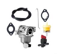 Carburetor Repair Kit for D125 D130 D140 E120 E130 E140 Lawnmowers 20HP 22HP Engines Enhanced Performance Metal Fuel Shut-Off Valve Inline Filter Complete Set Silver