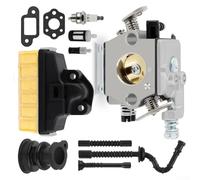 Carburetor Repair Kit for MS210/MS230/MS250 Chainsaws - 11-Piece Set with Fuel & Oil Filters, Ignition Coil, Air Cleaner, Gaskets, and Lines (