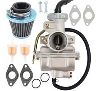 Carburetor Repair Kit Motorcycle PZ20 20mm Carburetor For 50CC 70CC 90CC 110CC 125CC 4 Stroke Engine ATV UTVs Pit Dirt Bike With Air Fuel Filter(PZ20 Set)