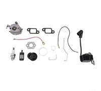 Carburetor Repair Kit with Ignition Coil for 017 018 MS170 MS165 Chainsaw, Replacement Parts Set Including Fuel Filter, Gaskets, Throttle Rod for Zama C1Q S57B