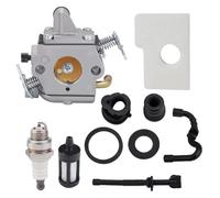 Carburetor Repair Set For 017 018 MS 170 180 180C MS170 MS180 MS170C MS180C Motorcycle C1Q-S57A Carburetor Chainsaw With Air Filter Tune Up Kit(Silver)