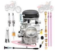 Carburetor Replacement for Dyna Electra Glide Fatboy Softail Sportster 1200 XLH1200 Sportster 883 XL883 XLH883 27490-04 CV40 CV 40mm Tuned Performance with new spark plug