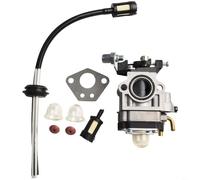 Carburetor Replacement Kit for 52cc 49cc 43cc Brush Cutter Engine, Metal Plastic For Carb Assembly with Gasket Filter Hose, Garden System Parts