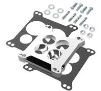 Carburetor Spacer 2696 Edelbrock Carter Four-Hole Square-Bore to Spread-Bore Aluminum Carburetor Adapter for 1405 1406 Carb 4 BBL Quadrajet rebuild kit Thermo-Quad Base 0.85in,Individual Venturi Ports