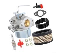 Carburetor Tune Up Kit 640152 for Tecumseh HM80 HM90 HM100 8HP 10HP Engine | 11 Piece for carb Rebuild Set Air Filter Fuel Line Spark Gaskets for Coleman Generator Snow Blower