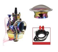Carburettor 3Pcs/set Carburetor + Adapter + Air Filter With Mesh For 21 24 26 28 30 32 34mm For 50-250cc Motorcycle Carbureto(24mm)