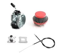 Carburettor Kit Fit For 2stroke 47cc 49cc Moto Dirt Pit Bike ATV Quad Motorcycle 19mm Carburetor Air Filter Mainfold Assembly Racing Carb(A)