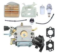 Carburettor Kit for Husqvarna 445 450 445E 450E Chainsaw, ADEFOL Carburettor with Air Filter and Spark Plug Replacement Parts for Chainsaw Accessories