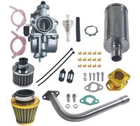 carburettor VM22 Carburetor With for Intake Manifold Exhaust for Pipe Muffler Kit For Predator 212cc GX160 GX200 6.5hp Go Kart 196cc CT200U KT196(Yellow)