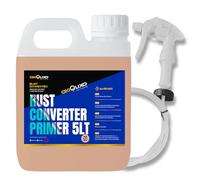 Carbusonic Rust Converter Treatment & Primer Brush applied or Included Spray Attachment Converts Rust to a paint ready surface. (5 Liters)