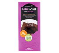 CarbZone Low-Carb Dark Chocolate Bars - No Added Sugar, 60% Cocoa, Keto & Diabetic Friendly, Naturally Sweetened with Stevia - 100g Each (Pack of 5)