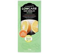CarbZone Low-Carb Dark Chocolate - Orange 125g Bar, 60% Natural Cocoa, Keto Low-Carb Chocolate Bar, No Added Sugar and Gluten-Free Chocolate