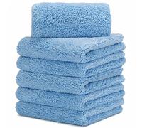 CARCAREZ Microfiber Towels for Cars, Car Drying Wash Detailing Buffing Polishing Towel with Plush Edgeless Microfiber Cloth, 450 GSM 16x16 in. Pack of 6