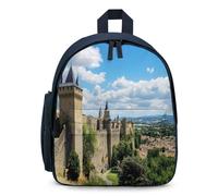 Carcassonne France Castle Small Travel Backpack for Laptop Casual Daypack Lightweight Bag for Camping Work