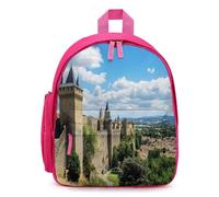Carcassonne France Castle Small Travel Backpack for Laptop Casual Daypack Lightweight Bag for Camping Work