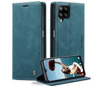 Carcedily Samsung Galaxy A12 Case, Premium Leather Foldable Flip Case with Stand, Magnetic Card Slot