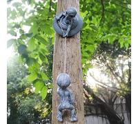 Carchistan Alien Tree Huggers Decorations Tree Sculptures Figurines - Aliens Climbing Rope Statues for Garden Decor Outdoor Whimsical Tree Ornaments - 2pcs Dreamy Garden Yard Art Decoration