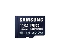 Samsung PRO Ultimate microSD memory card, 128 GB, UHS-I U3, 200 MB/s read, 130 MB/s write, Includes USB card reader, For smartphone, drone or action cam