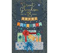18 Today Great Grandson 18th Presents Design Happy Birthday Card Lovely Verse