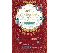 21 Today Great Grandson 21st Bunting Design Happy Birthday Card Lovely Verse