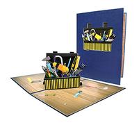 Card 3D Tool Box Greeting Cards for Dad Husband Fathers Day Birthday Business Graduation All Occasion Greeting Cards