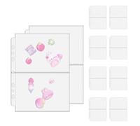 Card Album | 10 Transparent Sheets for A5 and A6 Folders - Transparent Trading Card Storage Case - For Children, Adults, Collectors, Photo Envelopes, Photo Cards, Tickets, Home, Office and Beauty