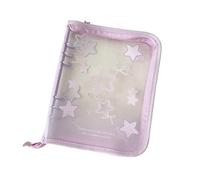 Card Album - Transparent Star Style Photo Protector A5 | with 20 Replaceable Pages of 4 Compartments Waterproof for Collection, for Adults,
