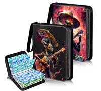 Card Binder-2 Pack 9 Pocket,Trading Card Binder 50 Removable Sleeves,900 Pockets Card Holder Album,PU Surface is Waterproof and wear-Resistant Trading Card File,Collecting TCG Binder Cards (Alien A)