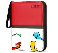 Card Binder 440 Pockets, 4-Pocket Card Holder Album with 55 Sleeves Red