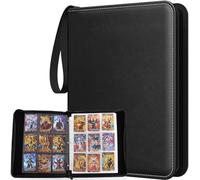 Card Binder 9-Pocket, 1080 Pockets Trading Card Album with 60 Removable Sleeves, Waterproof Card Collection Folder, Zipper Card Folder Card Holder for MTG, TCG, Sports & Game Cards