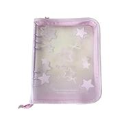 Card Binder | A5 Clear Star Pattern Protector - Photo Binder with 20 Replaceable Pages 4 Star Compartments | For Adults Students Anime Fans Friends
