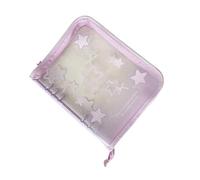 Card Binder - Clear Protector Star Design A5 Size | 20 Replaceable Pages with 4 Transparent Compartments Waterproof Photo Binder for Adults, Students and Fans