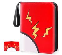 Card Binder for Pokemon, 4 Pocket 60 Pages 480 Cards Capacity, Portable Waterproof PU Card Holder