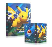 Card Binder for Pokemon, 4 Pocket Trading Card Binder Card Holder Album 30 Pages 240 Cards Capacity