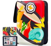 Card Binder for Pokemon 480 Pocket, PU Leather 4 Pocket Trading Card Binder with Zip. Card Folder Book with 60 Pages, Card Holder Album