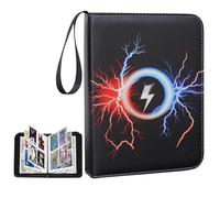 Card Binder for Pokemon - 9 Pocket Trading Spark Zipper Binder with 50 Removable Premium 0.08mm Sleevs, 900 Cards Capacity, Ideal for Boys, Girls - Collectible Trading Card Album