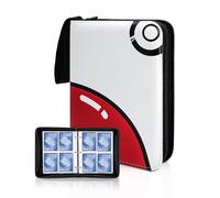 Card Binder for Pokemon, Card Holder 4 Pocket with 60 Removable Pages 480 Pockets, Zipper Trading Card Binder Album Folder