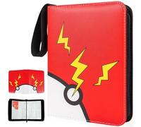 Card Binder for Pokemon, Trading Card Binder 4 Pocket 60 Pages 480 Cards Capacity,Portable Waterproof PU Card Binder Folder,Collectible Card Album