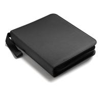 Card Binder for Toploaders,Portable 4 Pockets Trading Card Holder Albums for Sports, Trading, and Gaming Cards Black