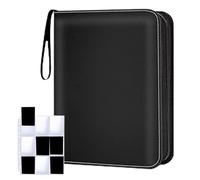 Card Binder, Trading Card Organizer, 50 Removable Sleeves Storage Album, Zipper Holder for Football Soccer Sports Photocards Collectibles Collection Display Daily Use Home Travel Room