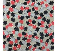 Card & Board Games Digital Cotton Rich Linen Fabric Craft Curtaining Upholstery - 55" 140cm Wide - Sold by The Half Metre (Poker Chips)