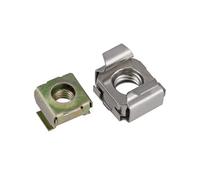 Card Cage Nut Square Hole Hardware Cage Nuts Stainless Steel Quartet Floating Insert Nut for Rack Mount Server Cabinet M4 M5 M6 M8 M10 M12(Zinc Plated,M10(2Pcs))