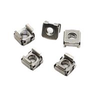 Card Cage Nut Stainless Steel steel Quartet Floating Nut M4 M5 M6 M8 M10 Cassette Elastic Enclosure Card Cage Nuts(M10 2pcs)