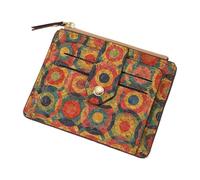 Card Case with Zipper Compartment System - Antique Botanic Passport Cover Module, Bohemian Identity Folio Doc Insert, Receipt Pouch with Velvet Closure | Payment Book for Users, E