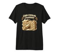 Card Catalog Connoisseur Vintage Library Librarian Premium T-Shirt