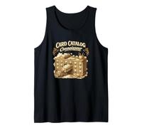 Card Catalog Connoisseur Vintage Library Librarian Tank Top