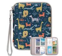 Card Collection Binder, 80-Pocket Zippered Loose-Leaf Folder, Canvas Card Box, Compatible with 2.3x3.4 Inch Cards for Yoto, Pokemon, MTG, Yu-Gi-Oh, Sports Cards (Blue)