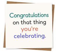 Card, Congratulations Card, Funny Celebration Greeting for Achievement, New Job, Exam Result, Promotion or Special Milestone